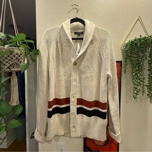 Banana Republic Cream Cardigan with Stripes